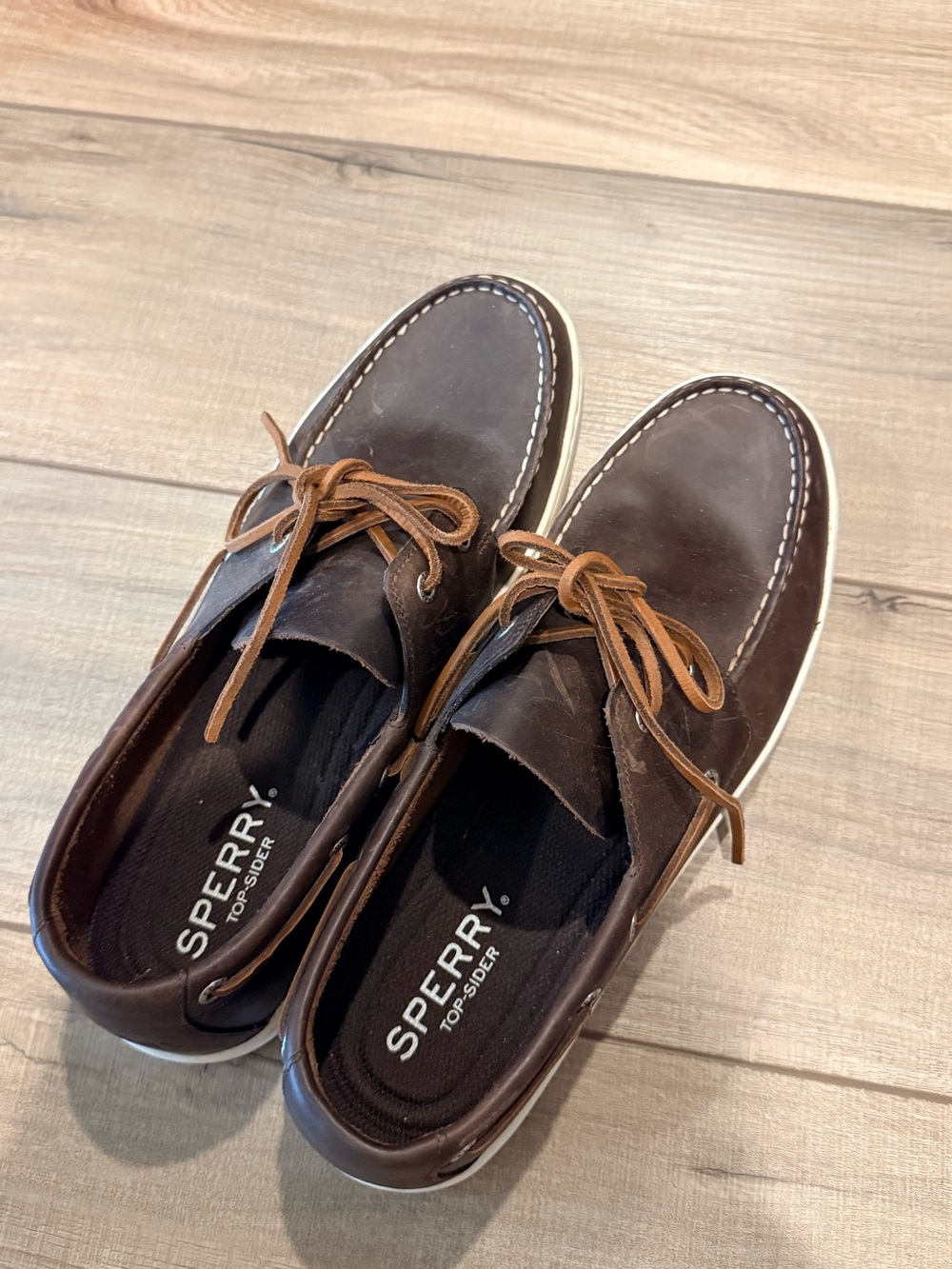 Sperry Brown Leather 2-Eye Boat Shoes